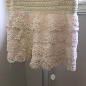 White shorts but looks like skirt